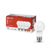 Лампа светодиодная LED-A60-VC 4PACK 10Вт Е27 6500К 950Лм (4шт./упак) IN HOME